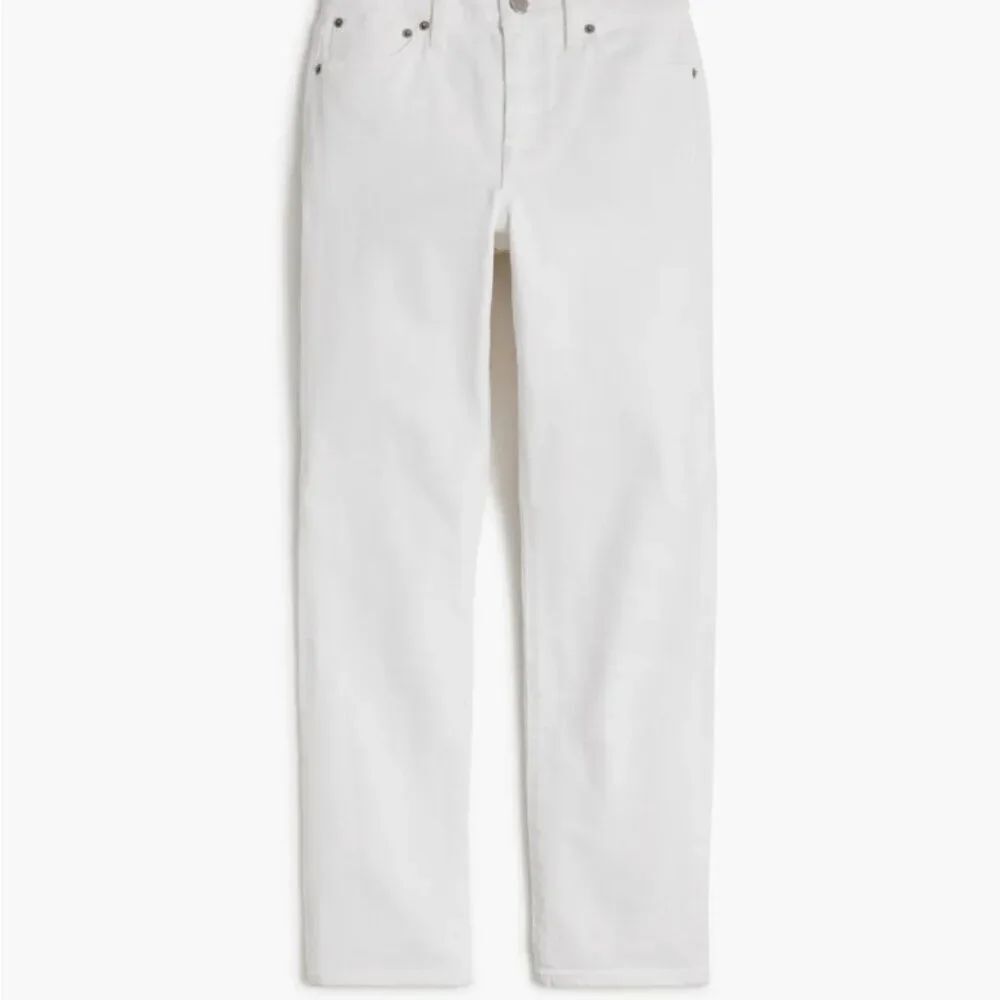 J. Crew Factory BX451 Curvy essential straight white jean stretch size 35Tall